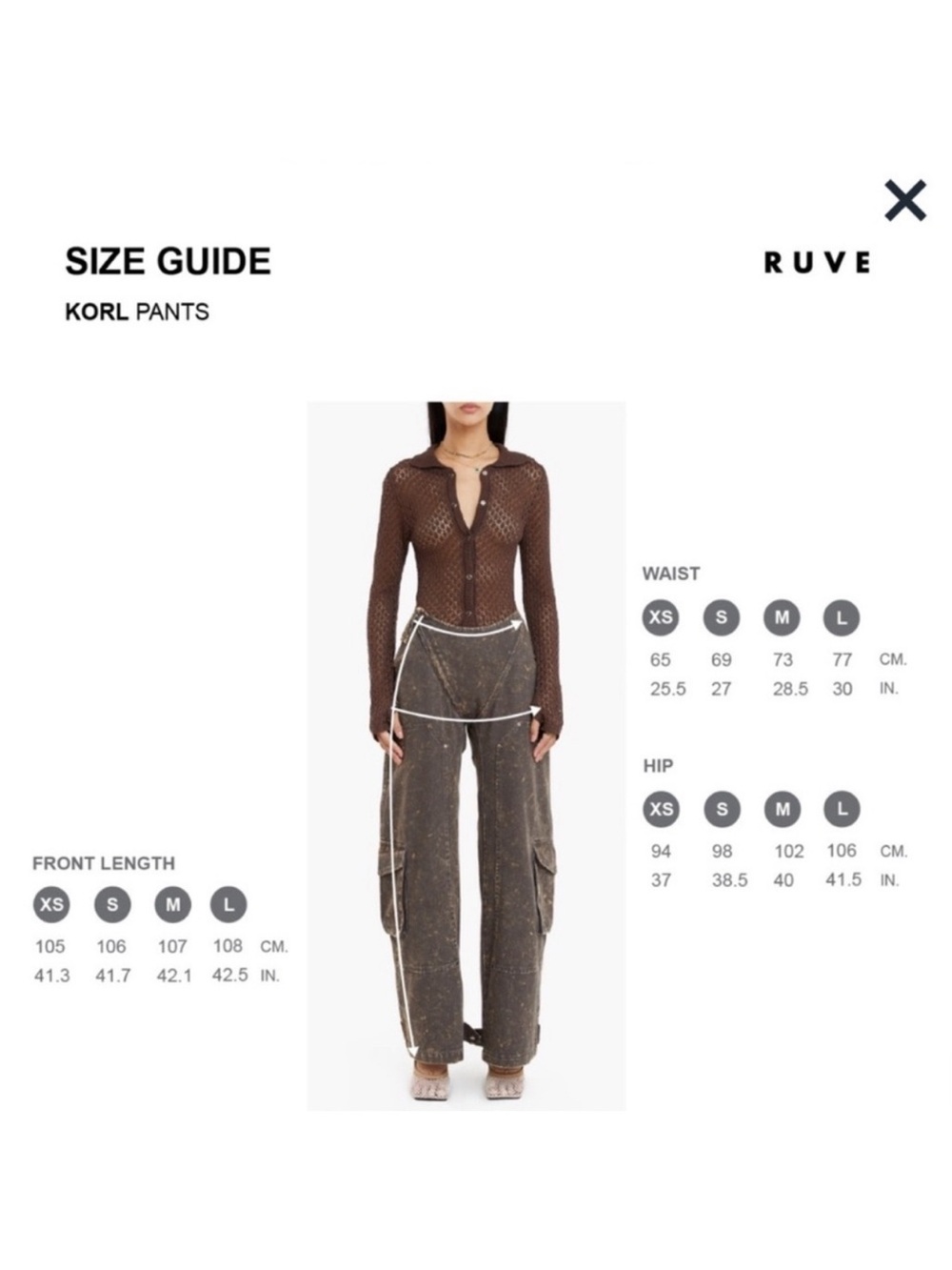 RUVE Korl Modern Cargo Pants Size Small - Picture 3 of 8